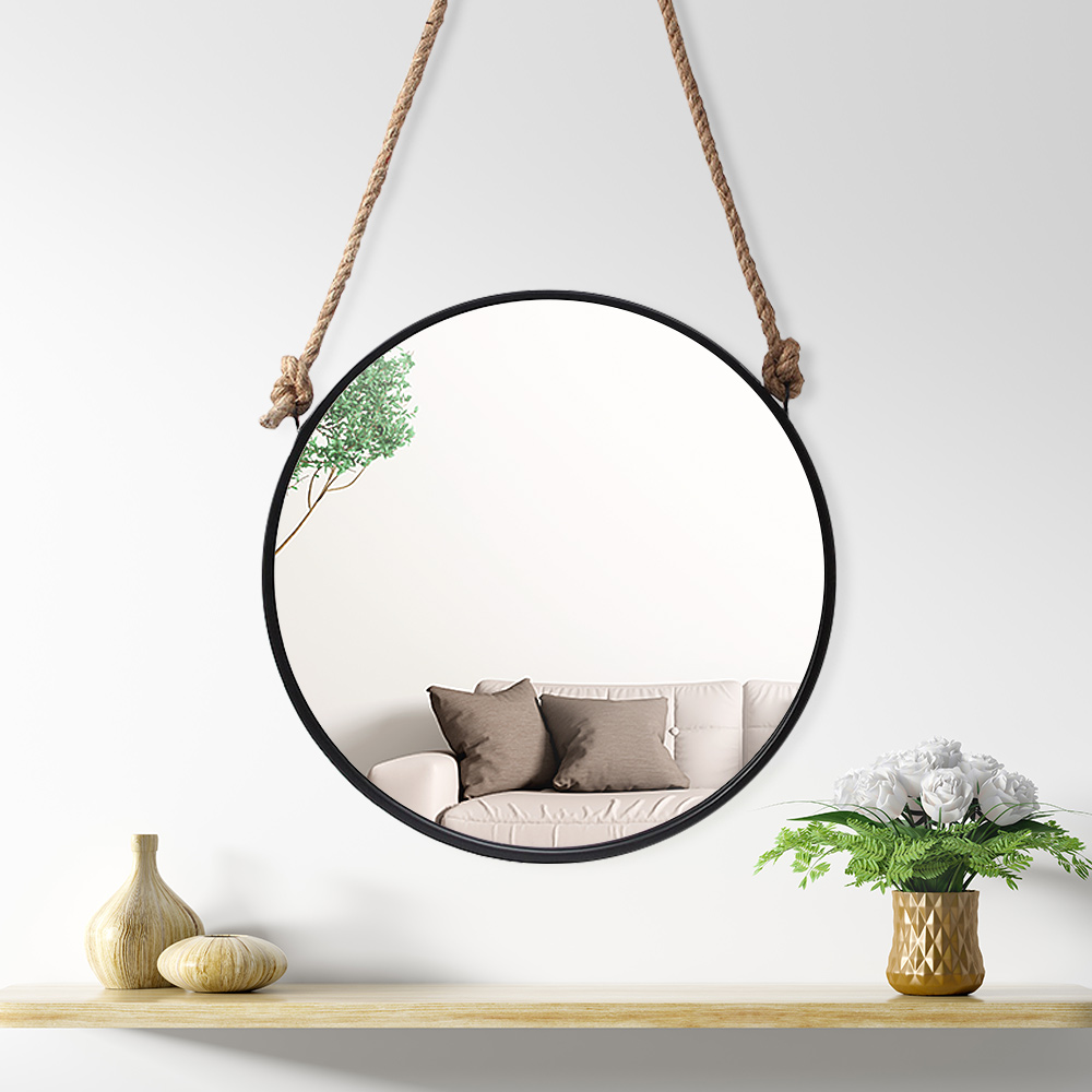 빈티지 스트랩 벽거울(60cm) (블랙) 인테리어거울