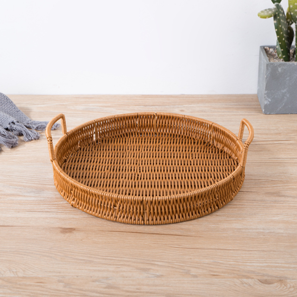 베스트 원형 라탄짜임 트레이(30cm) 과일바구니