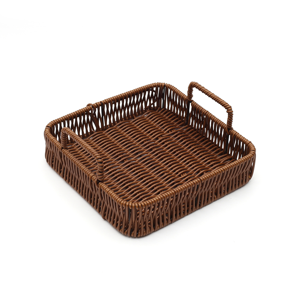 베스트 사각 라탄짜임 트레이(22cm) 소품 라탄바스켓