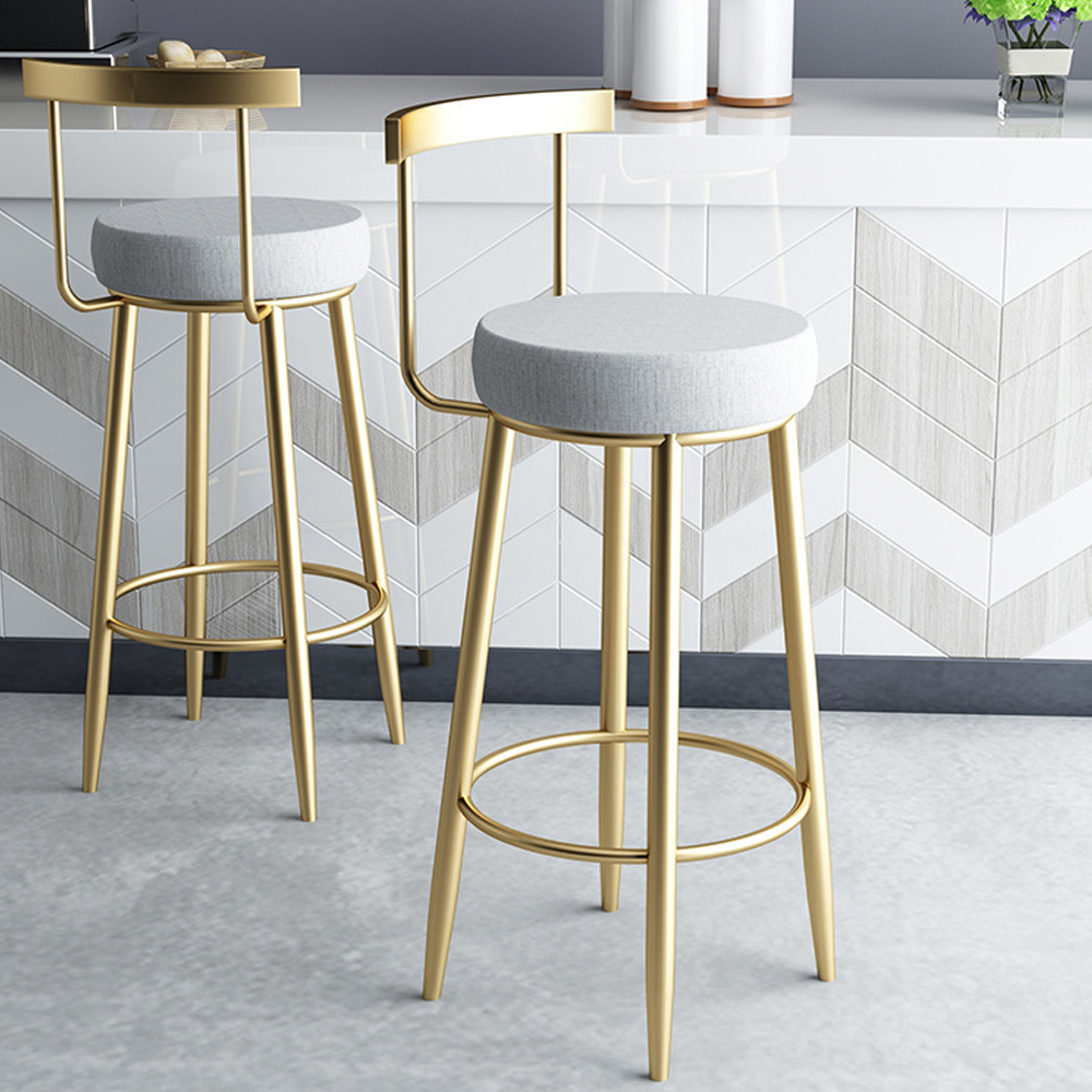 스틸 바텐의자(골드그레이) 2p A-2