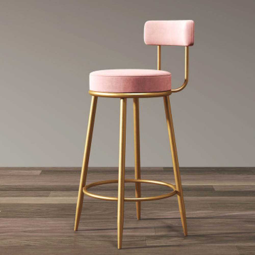 스틸 바텐의자(골드핑크) 2p A-3