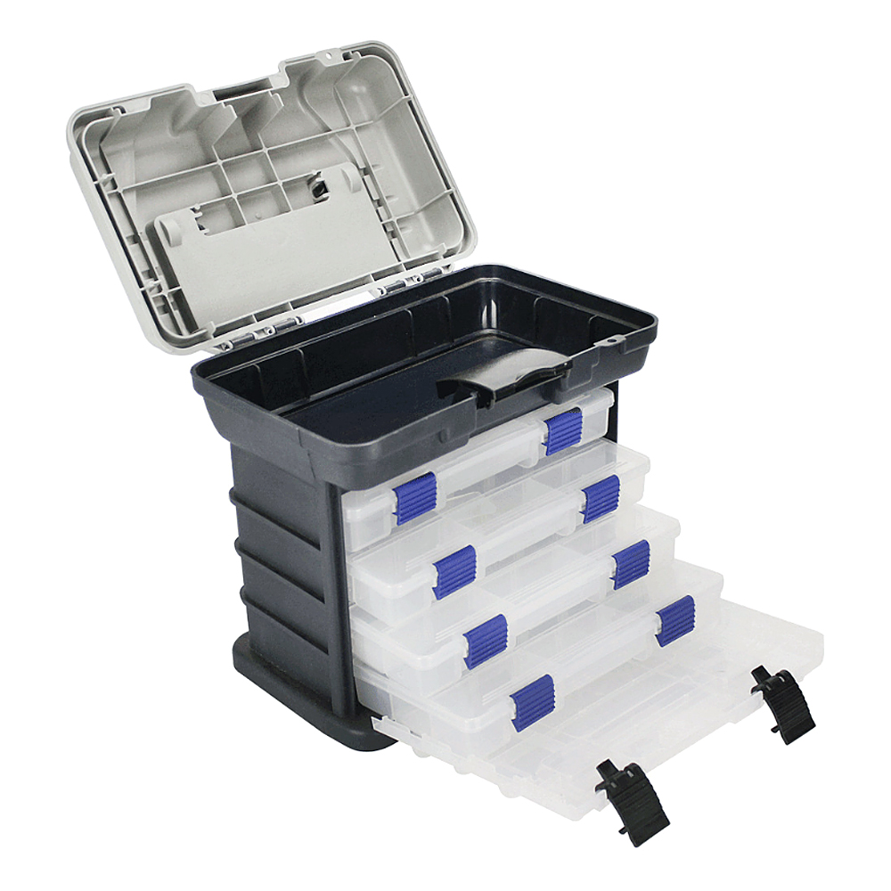 낚시소품 케이스 바늘 채비 미끼 서랍 태클박스 블랙