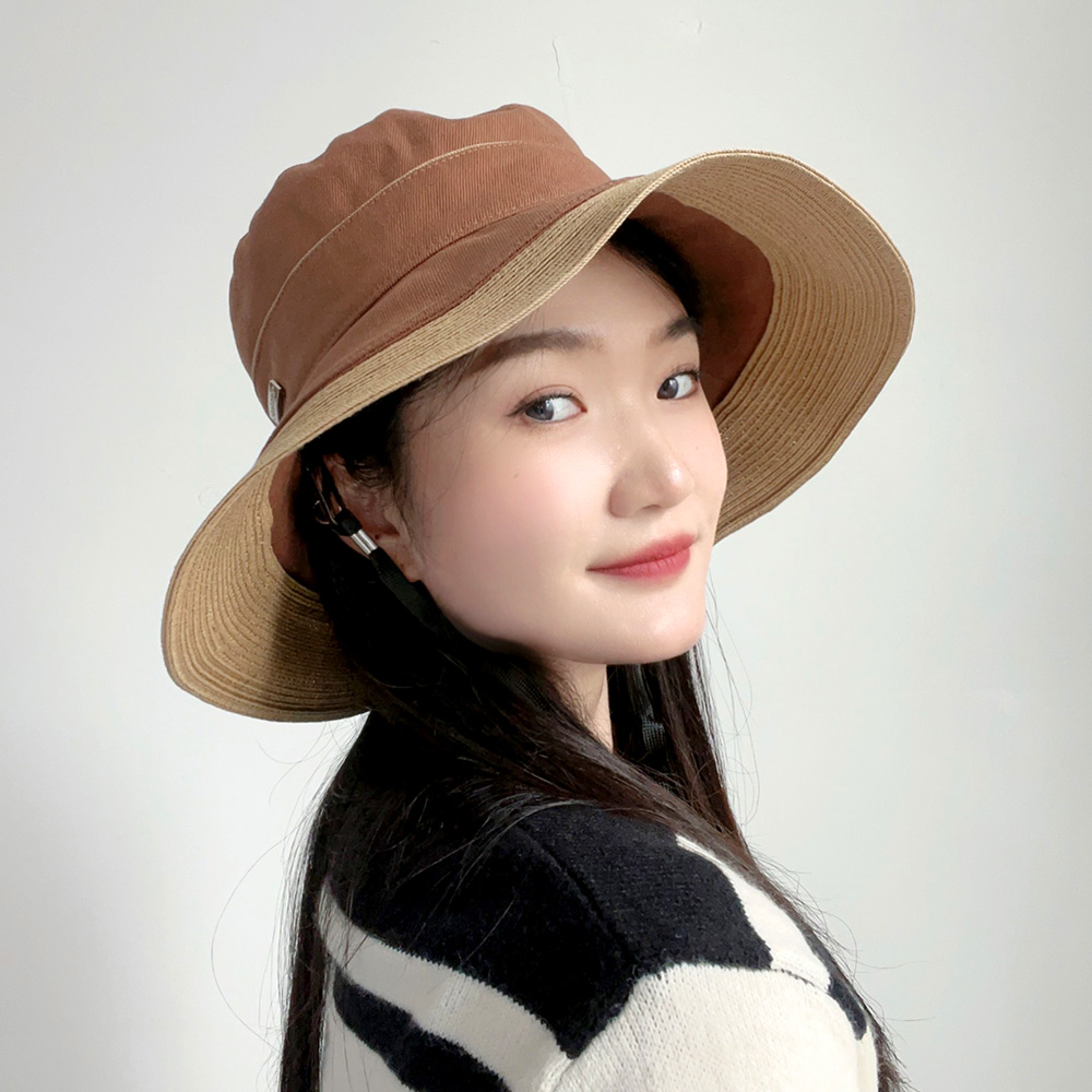 벨루아 여성용 버킷햇(브라운) 챙모자 벙거지