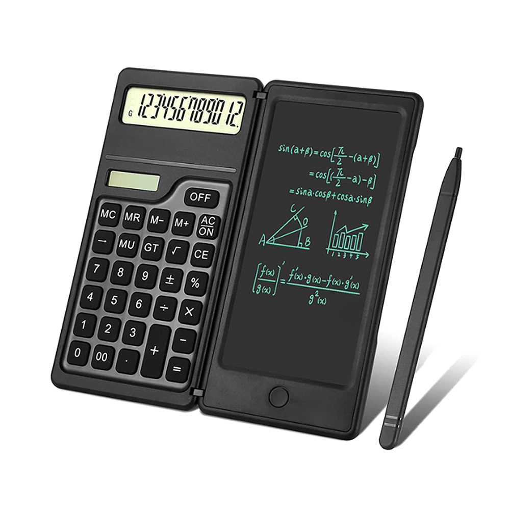 유니컴 휴대용 접이식 태양광 전자 메모패드 계산기